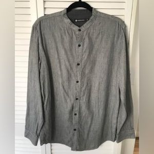 Hang Ten mandarin collared grey shirt